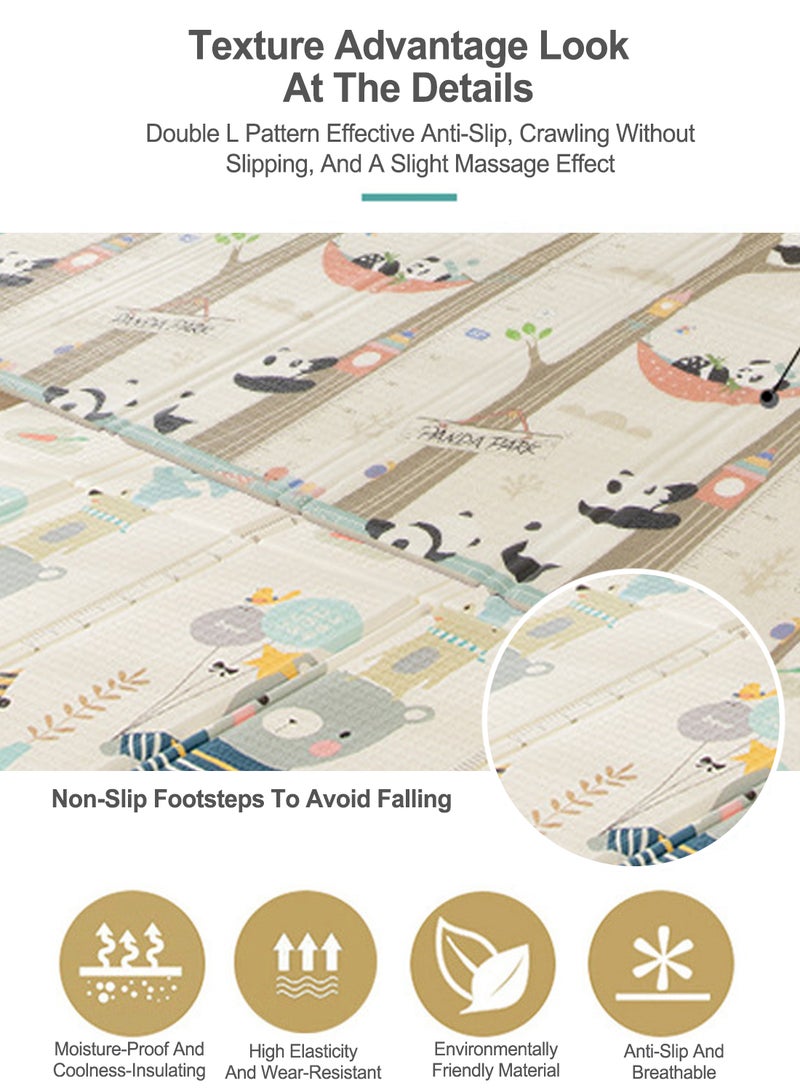 MaBaby سجادة زحف مزدوجة الجوانب كرتونية قابلة للطي لغرفة المعيشة منزل سميكة حاجز رطوبة سجادة أرضية سجادة زحف للأطفال - Image 4