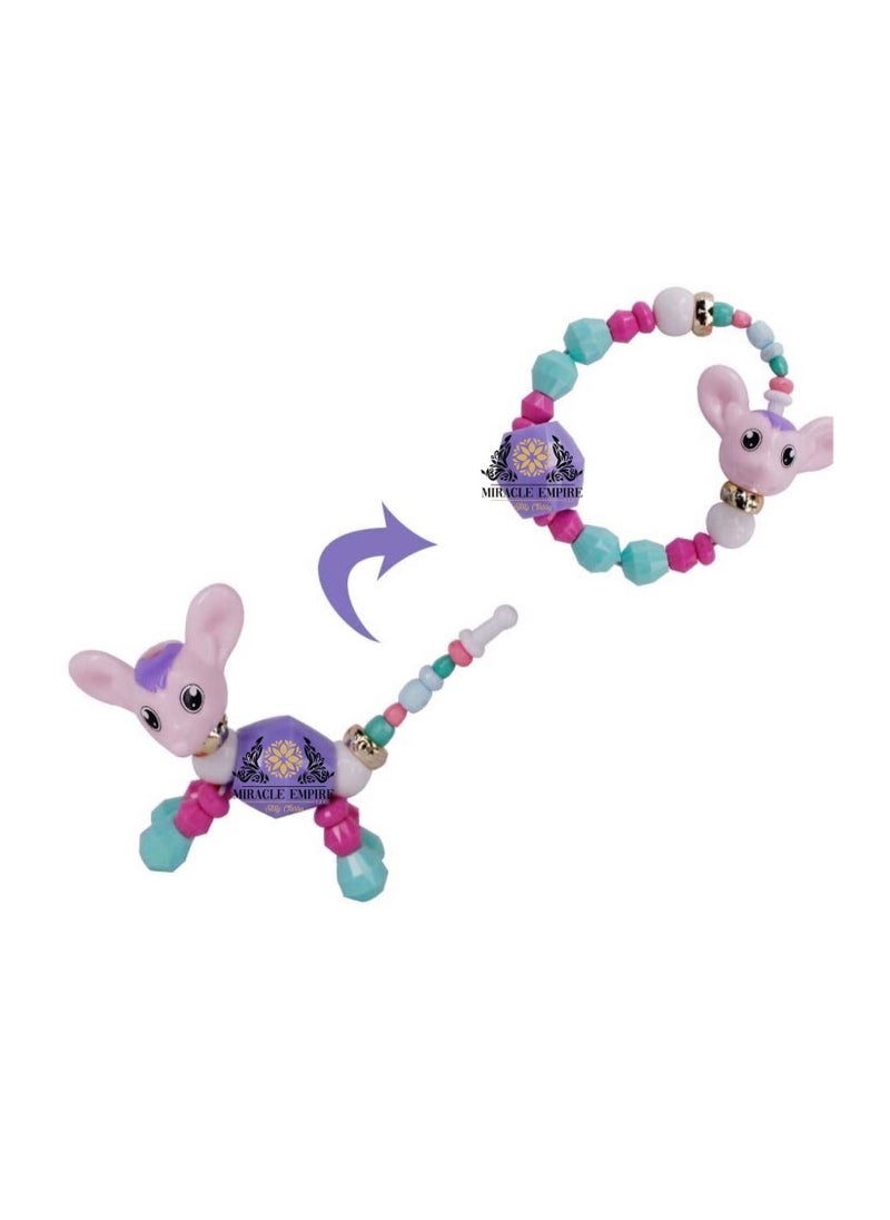 Miracle Empire Pet Beads Bracelet Turns Into An Adorable Mouse Toy Girls Toys Handmade Party For Kids Animals Education Gifts  - Image 1