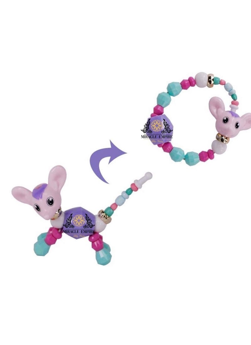 Miracle Empire Pet Beads Bracelet Turns Into An Adorable Mouse Toy Girls Toys Handmade Party For Kids Animals Education Gifts  - Image 4
