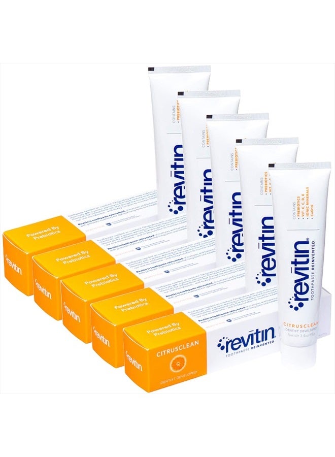Revitin Natural Toothpaste and Prebiotic Oral Therapy (5 pack)