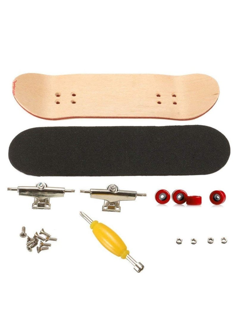 KASTWAVE Finger Skateboard, Alloy Mini Skateboard Deck with Pro Fingerboard Tools and Anti-Slip Pu Pad, Pressure Gifts for Children Teens Adults (Red) - Image 2