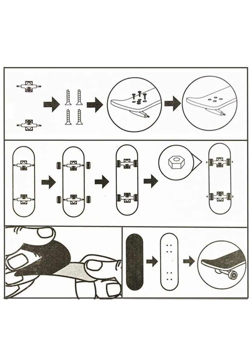 KASTWAVE Finger Skateboard, Alloy Mini Skateboard Deck with Pro Fingerboard Tools and Anti-Slip Pu Pad, Pressure Gifts for Children Teens Adults (Red) - Image 5