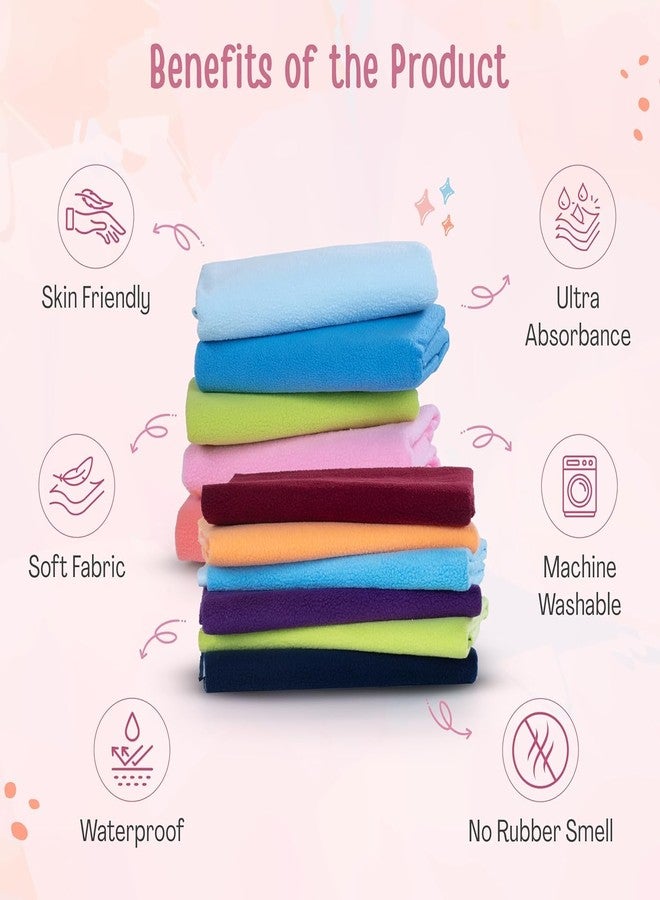 Waterproof Quick Dry Sheet for Baby| Bed Pad Anti-Piling Fleece Extra Absorbent Washable Matress Protector| Baby Bed Protector Sheet for Toddler Children, Large Size, 140x100cm, Navy Blue - Image 3