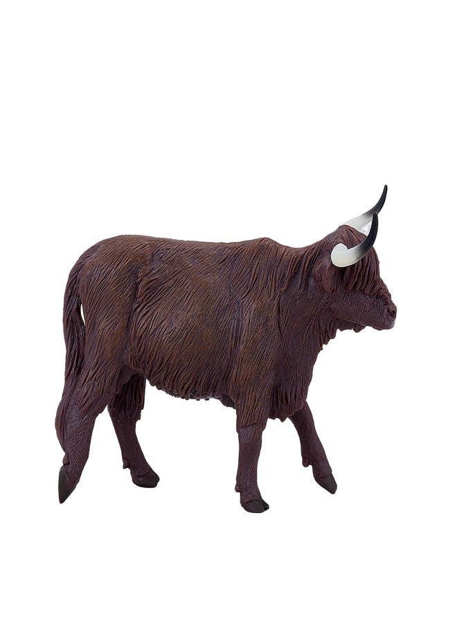 MOJO Highland Cow Realistic Farm Animal Toy Replica Hand Painted Figurine - Image 1