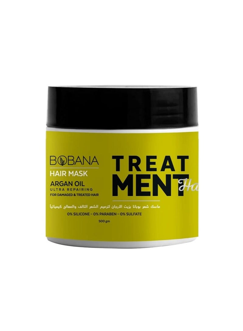BOBANA Hair Mask Argan Oil ultra Repairing Damaged & Treated Hair - 500Gm - Image 1