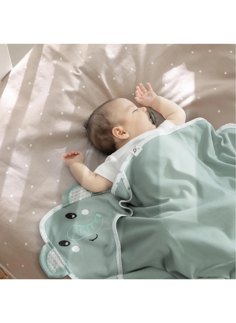 Gezenbebe Hero Embroidered Baby Blanket Elephant