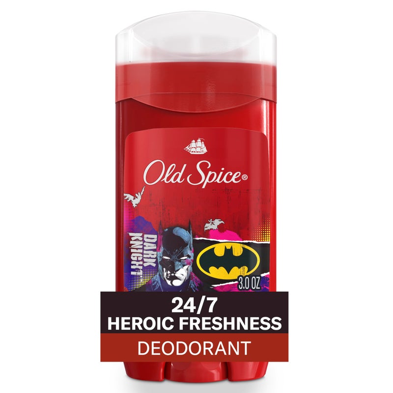 Old Spice Aluminum Free Deodorant for Men, 24/7 Freshness & Lasting Scent, Long Lasting Odor Protection, Smell Like a Hero, Batman, Black Cherry and Nightfall Scent, 3.0 oz - Image 1