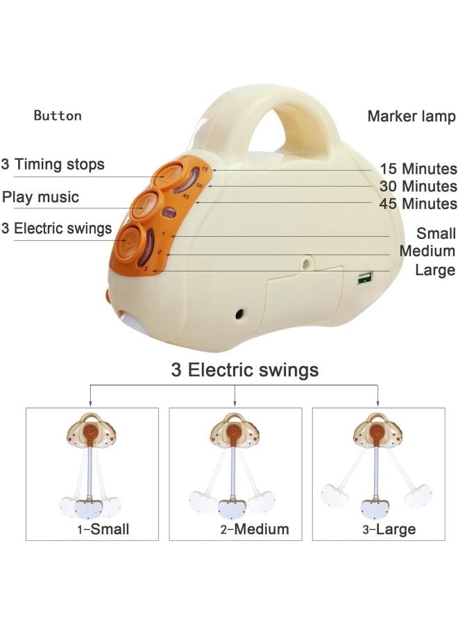 التغطية ارجوحة مهد للاطفال من ، ارجوحة محمولة قابلة للطي، مهد سرير كهربائي متارجح اوتوماتيكي، سرير موسيقي + بلوتوث، مناسبة لحديثي الولادة 0-24 شهر مع 5 سرعات للتأرجح - Image 3
