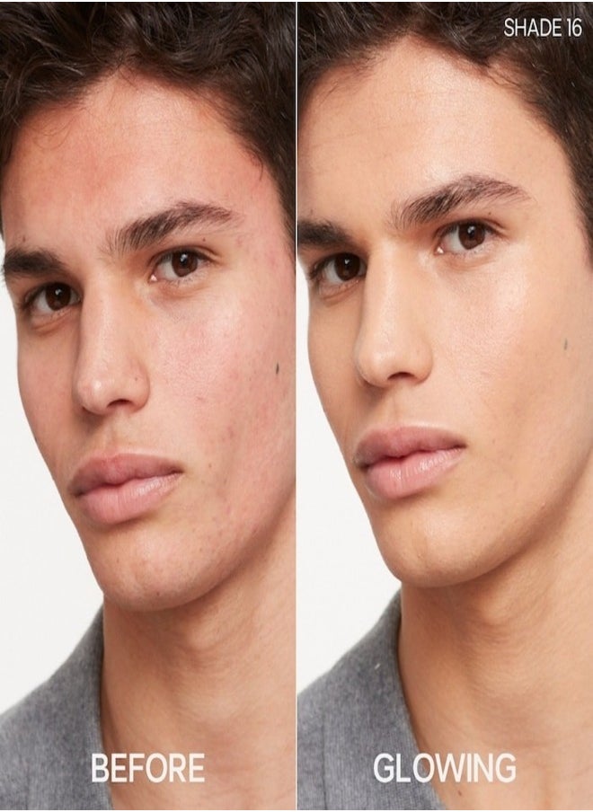 Saie SAIE   Glowy Super Skin Tint Foundation with Hyaluronic Acid ,16 Medium Warm Undertones 30ml - Lightweight, Hydrating Coverage  - Image 3