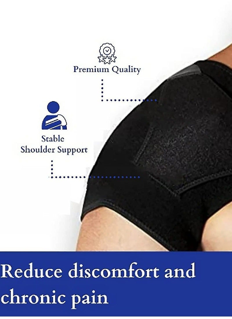 QUTOOB - Shoulder Stabilizer Brace with Pressure Pad for Shoulder Pain Relief, Dislocated AC Joint, Labrum Tear, Tendinitis, Dislocated Shoulder Brace, Compression Shoulder Brace for Arthritis and Rotator Cuff - Image 1