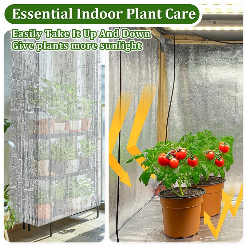 Rainflow RAINFOLW 6 PCS Reflective Mylar Film - Mylar Blankets for Garden Greenhouse Plant Growth Tent Keep Warm Lightweight Foldable for Camping Emergency Survival First Aid High Reflectivity Light 83x63in - Image 5