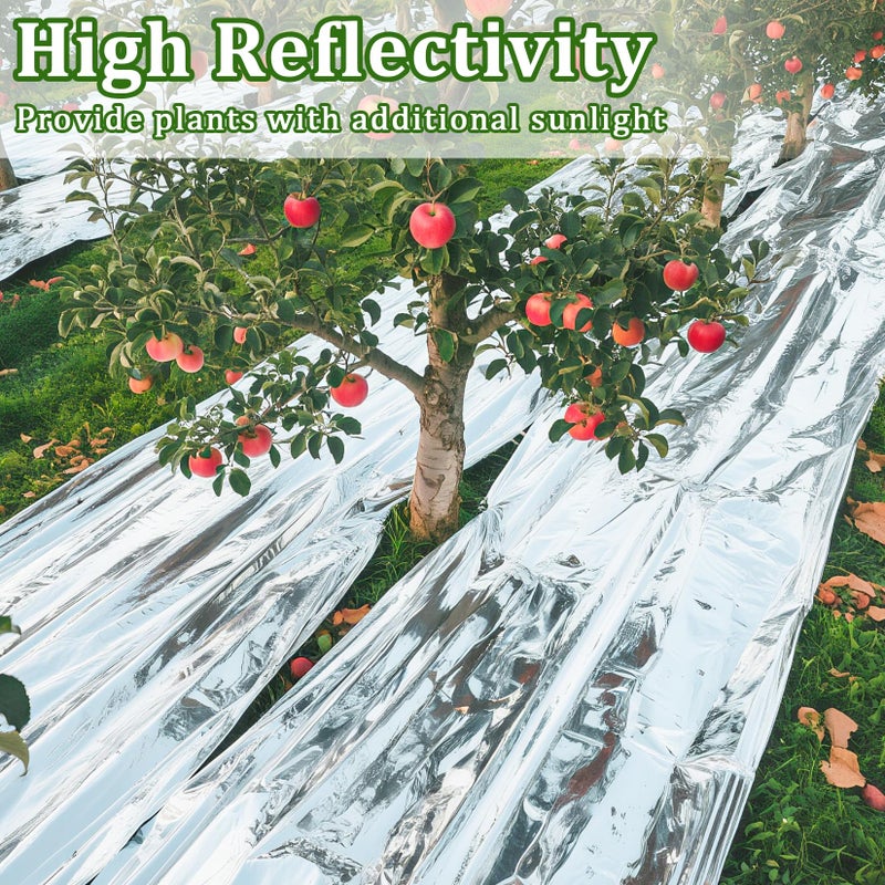 Rainflow RAINFOLW 6 PCS Reflective Mylar Film - Mylar Blankets for Garden Greenhouse Plant Growth Tent Keep Warm Lightweight Foldable for Camping Emergency Survival First Aid High Reflectivity Light 83x63in - Image 3