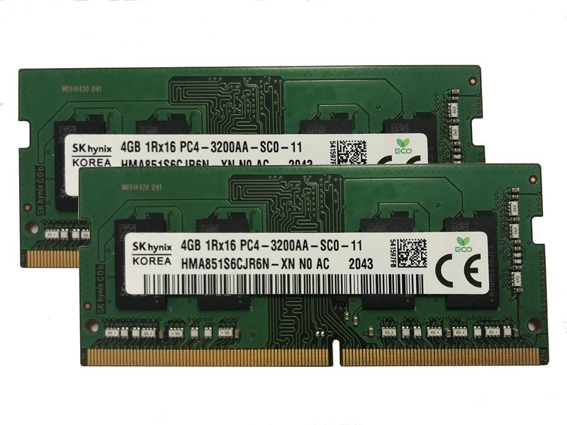 SK Hynix 8GB KIT(2 x 4GB) DDR4 3200MHz PC4-25600 1.2V 1R x 16 SODIMM Laptop RAM Memory Module HMA854S6CJR6N-XN, OEM Package - Image 3