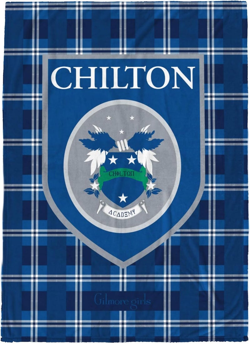 Jay Franco Gilmore Girls Chilton Crest Plush Throw Blanket - Measures 50 x 60 Inches, Super Soft Lightweight Fleece Bedding - Image 1