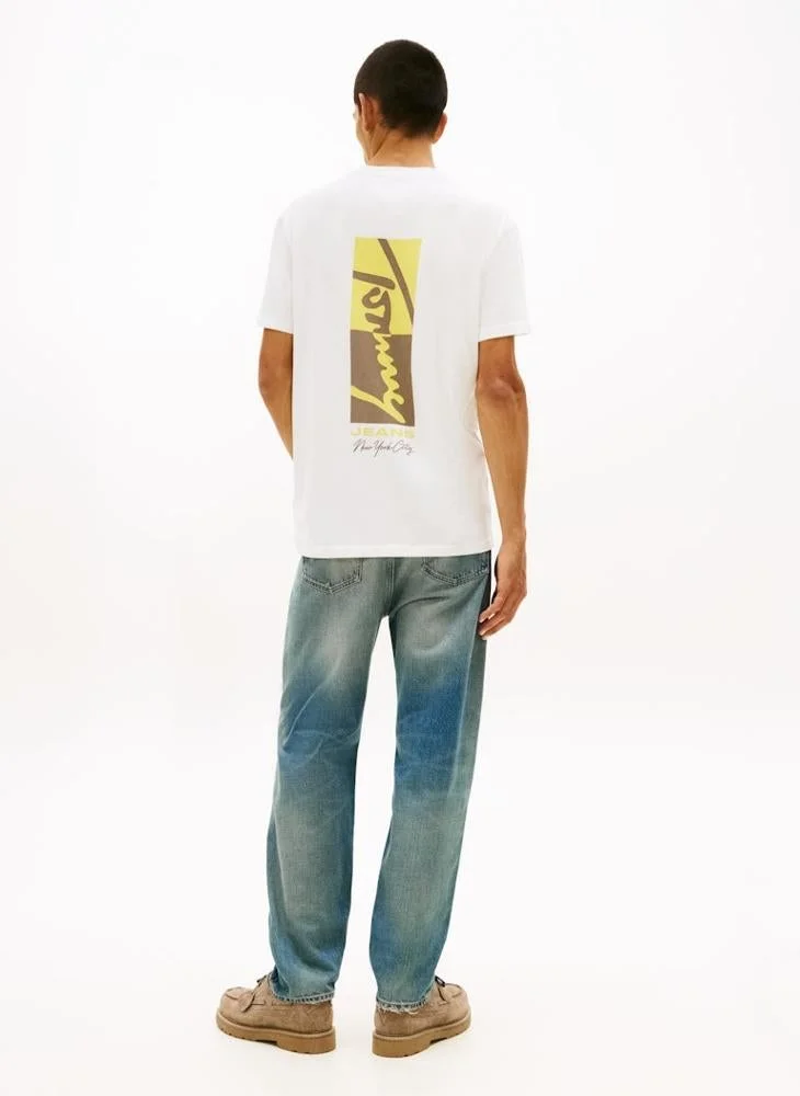 TOMMY JEANS Signature Logo Embroidery Crew Neck T-Shirt