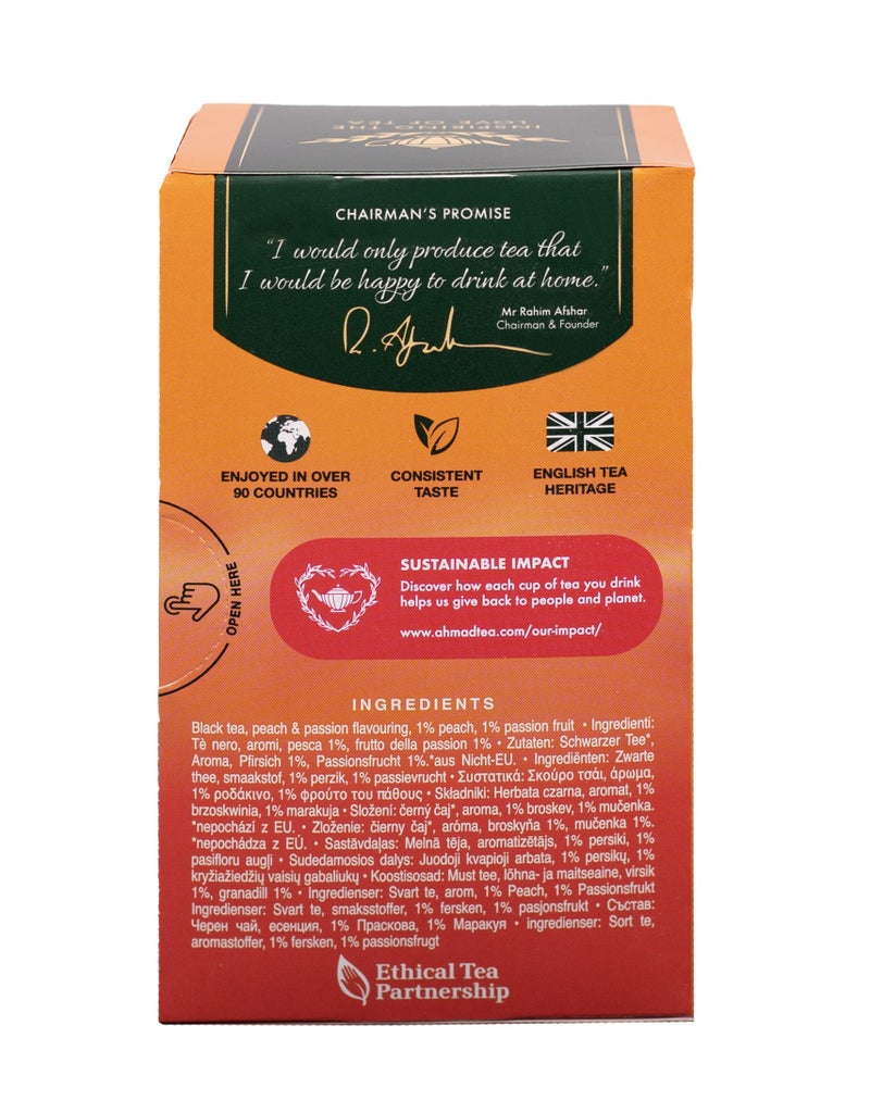 Ahmad Tea Peach And Passion Fruit Flavoured Black Tea - Image 2
