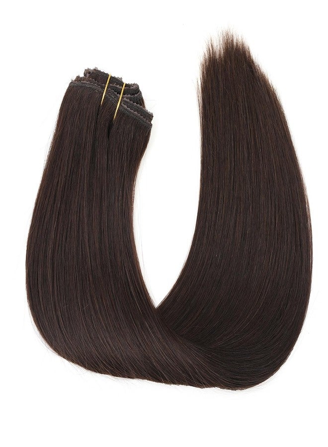 JIAMEISI Clip In Human Hair Extensions for Women,Double Weft 16Inch 120g Straight Remy Hair Extensions #2 Dark Brown 8pcs 20Clips - Image 5