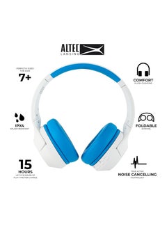Altec Lansing Kid Safe Noise Cancelling Wireless Headphones 30 Hours Play Time, 85dB Volume Limit, Foldable Design, Powerful Sound, Active Noise Cancellation, Splash resistant IPX4, Blue  - Image 2