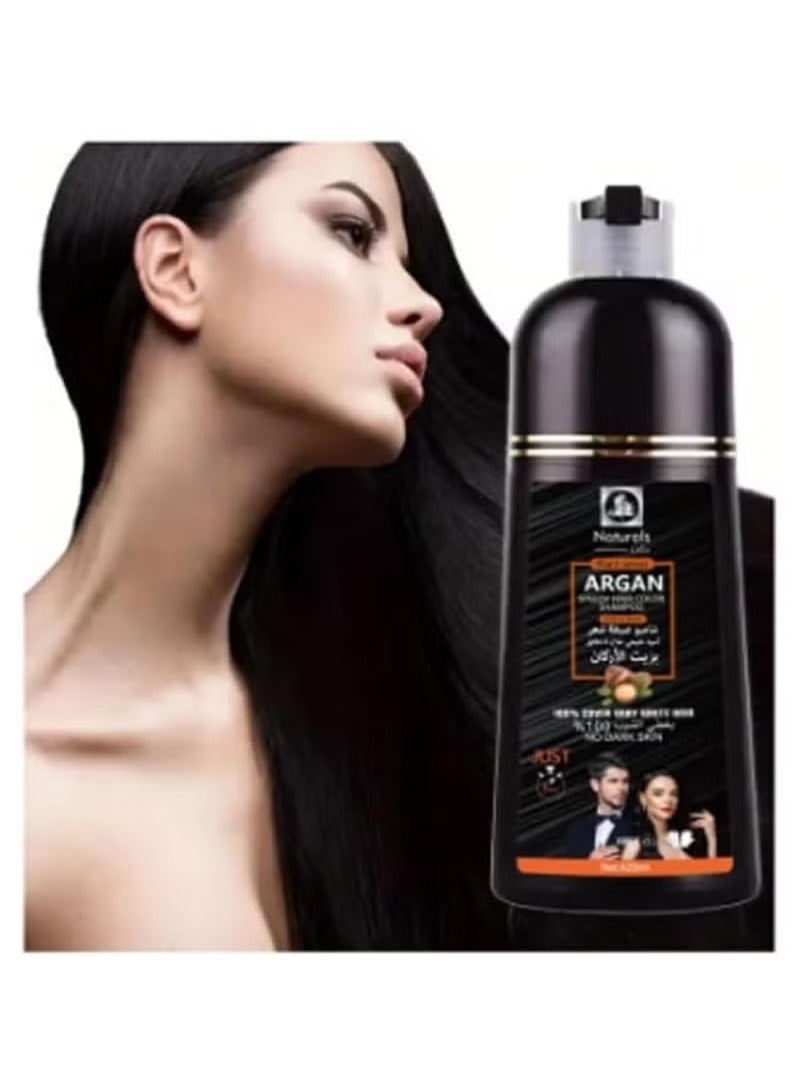 سيسيليا شامبو صبغه للشعر بزيت الارجان اسود طبيعي 420 مل - Image 3