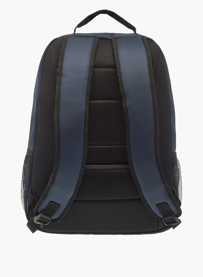 لي كوبر Mens Solid Backpack With Adjustable Strap And Zip Closure