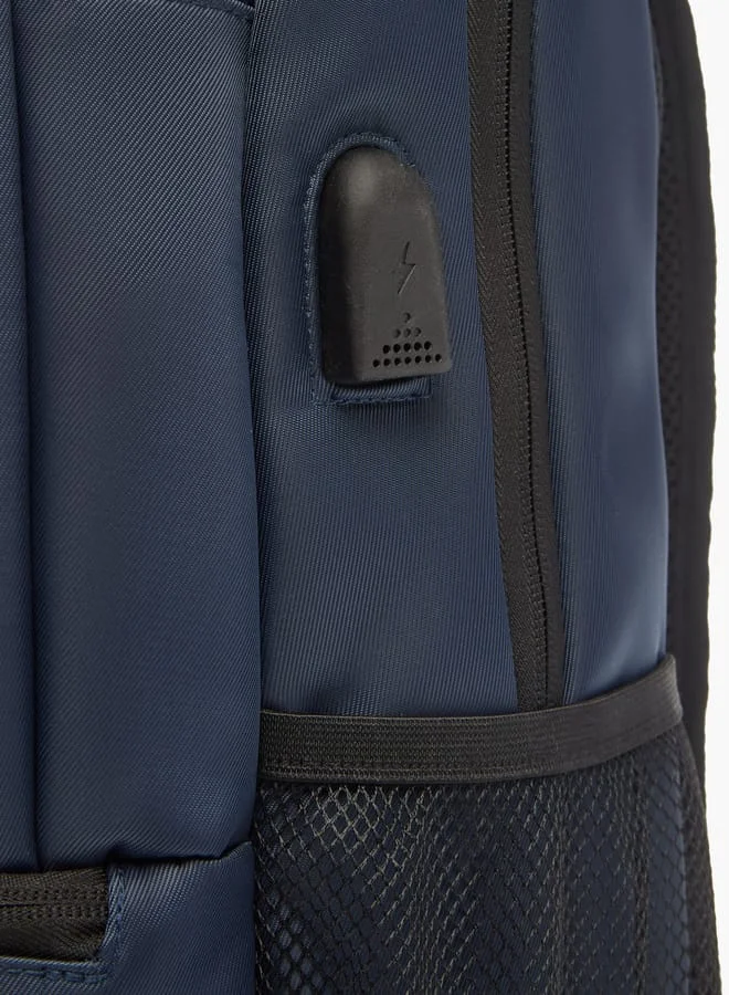 لي كوبر Mens Solid Backpack With Adjustable Strap And Zip Closure