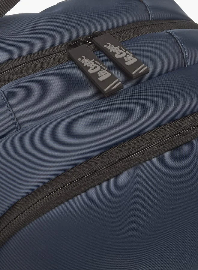 لي كوبر Mens Solid Backpack With Adjustable Strap And Zip Closure
