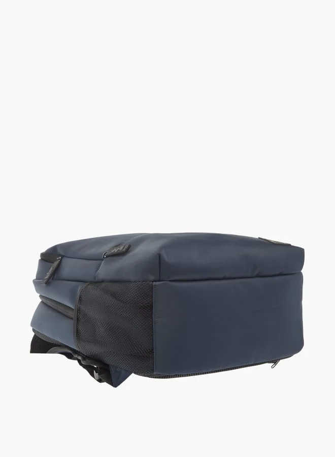 لي كوبر Mens Solid Backpack With Adjustable Strap And Zip Closure