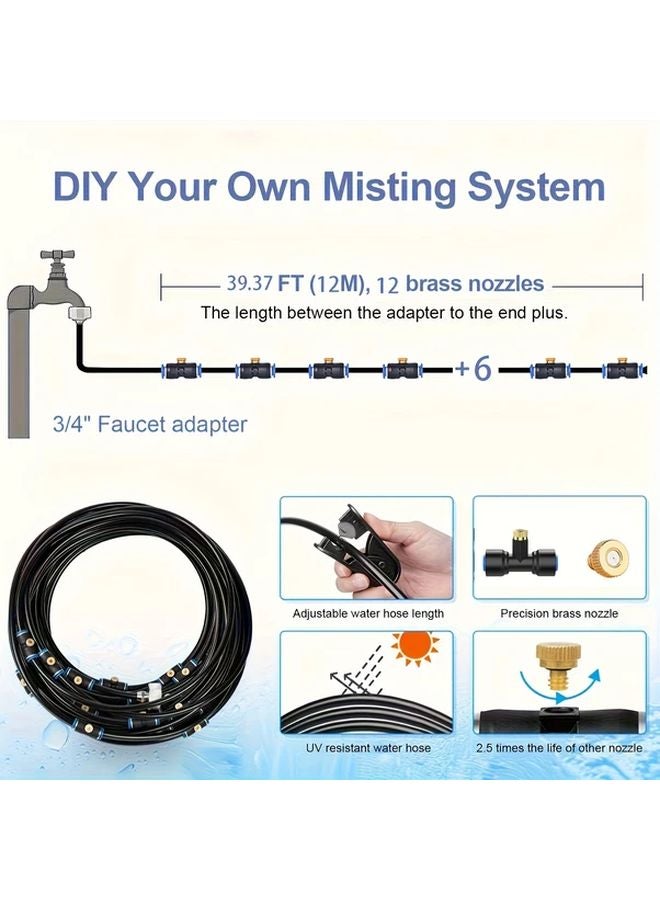 ٣٩٫٣٧ قدم نظام تبريد بالرش متعدد الاستخدامات للمسابح والحدائق والصوب الزراعية والمزارع - Image 1