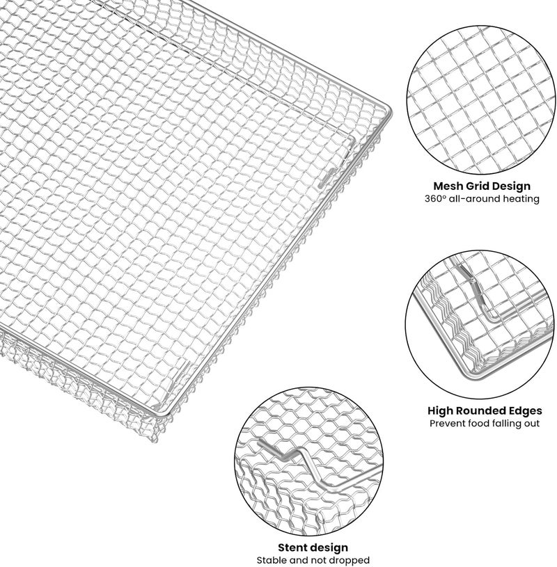 SettleDown Stainless Steel Air Fryer Basket and Tray,Compatible with Cuisinart Airfryer TOA-060 and TOA-065 - Image 4
