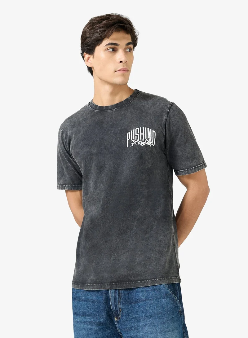 Seventy Five Graphic Print Regular Fit T-Shirt