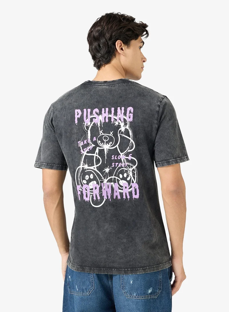 Seventy Five Graphic Print Regular Fit T-Shirt