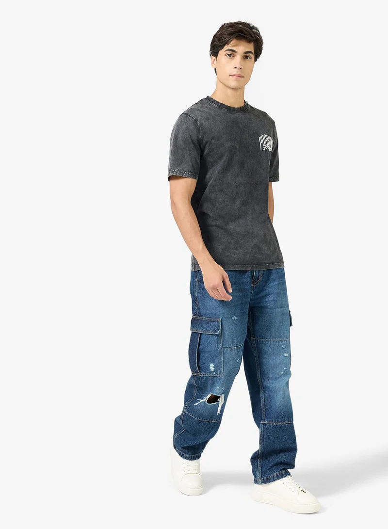 Seventy Five  Graphic Print Regular Fit T-Shirt for Men | Best Price UAE