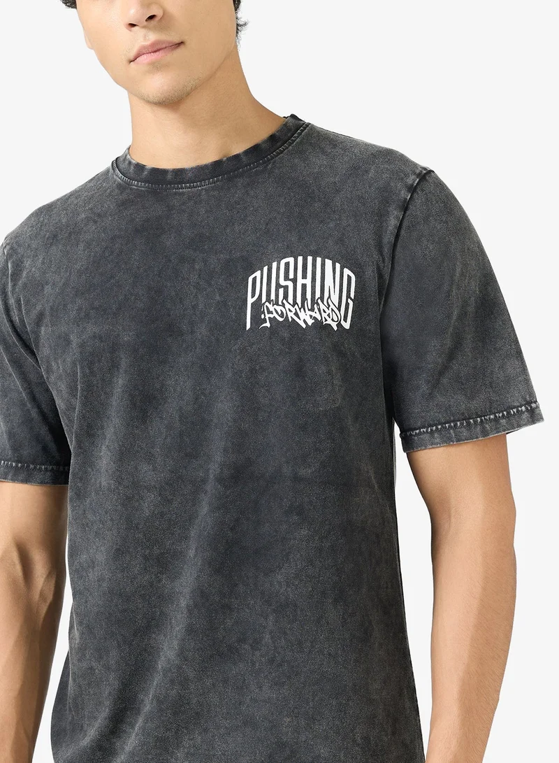 Seventy Five  Graphic Print Regular Fit T-Shirt for Men | Best Price UAE