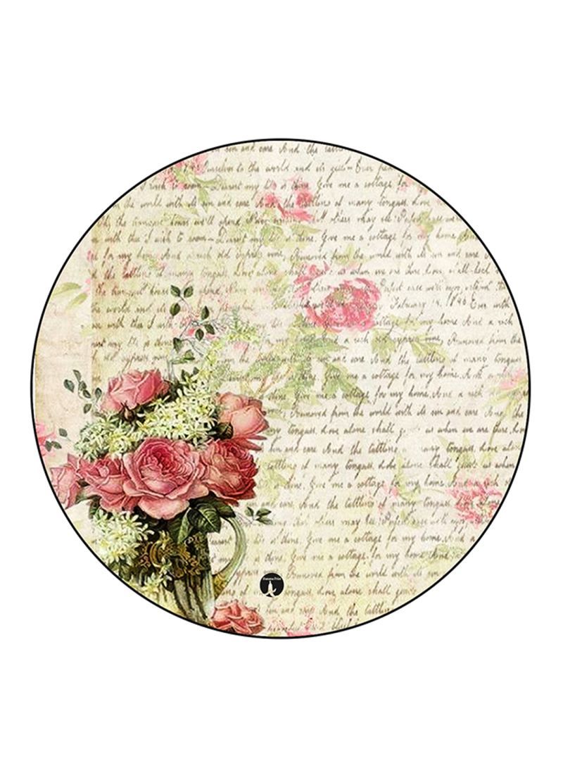 RKN Vintage Art Printed Mouse Pad Round  Multicolour