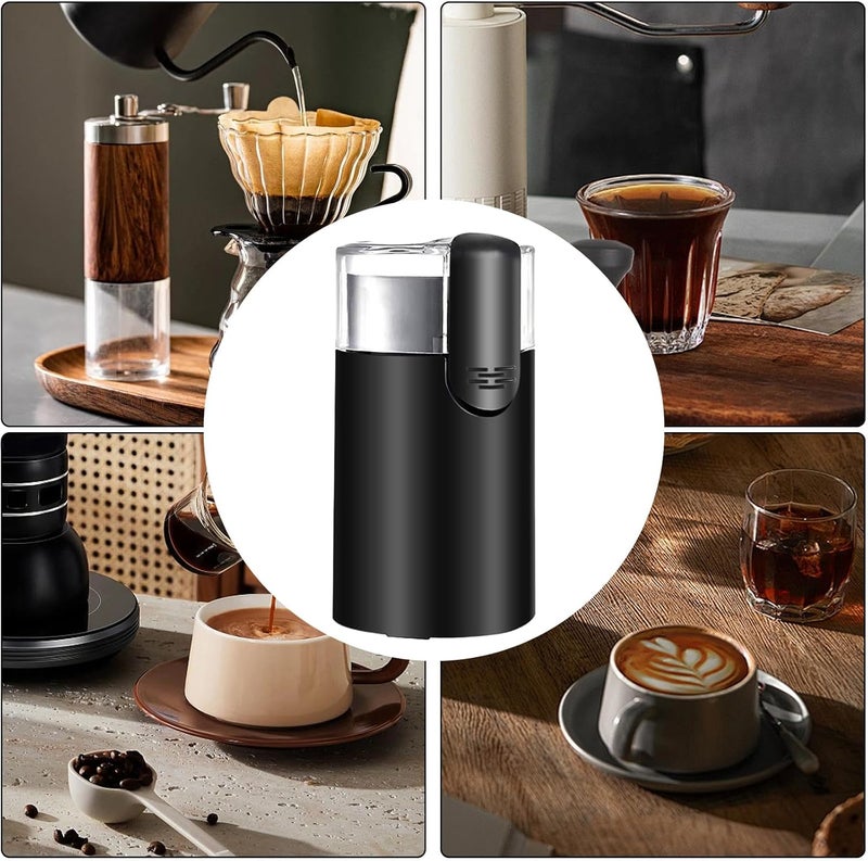 Coffee Grinder - Electric Stainless Steel Coffee Mill, Adjustable Grinding, Includes Cleaning Brush, High Speed Grinding Tool for Home, Kitchen, Cafe, Cold Brew, Travel, 9.2x9.2x17.2cm - Image 5