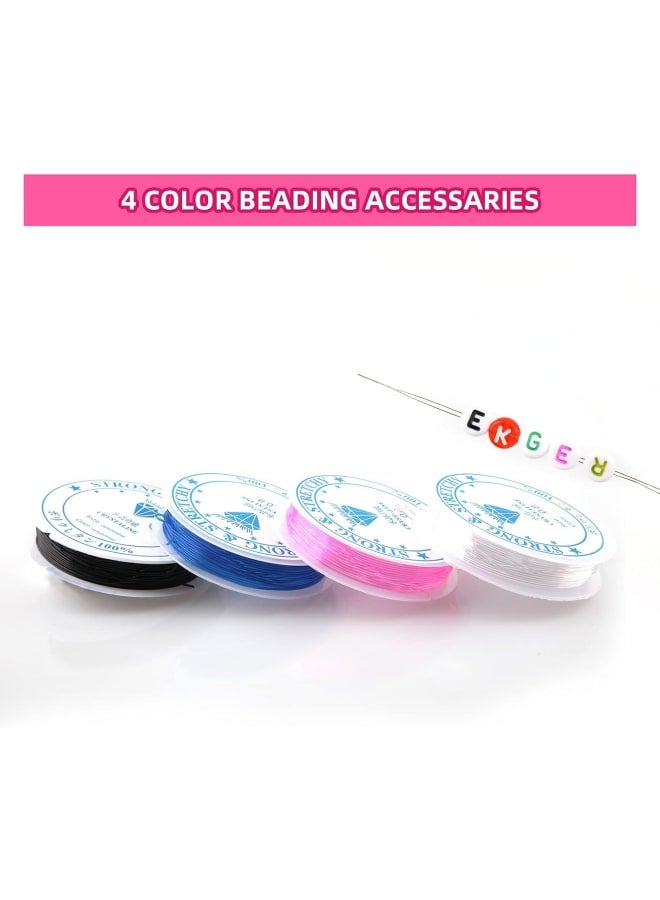 age Included 1. 18 Colors Polymer Clay Beads, Each color about 200 pcs, totally about 3600 pcs 2. 6 Colors 300 Pcs Letter Beads(Randomly) 3. 5 Shells Pendants 4. 5 Starfish Pendant 5. 25 Lobster Clasps 6. 50 Square Golden Beads 7. 50 Binder 8. 50 Rings 9. 1Pc Scissors 10. 20 Fruit Beads 11. 4 Rolls of Elastic Cords (Crystal x1, Black x1, Blue x1, Pink x1) 12. 2 Beaded Needles - Image 4