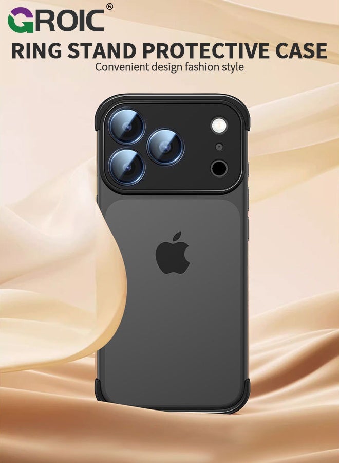 GROIC iPhone 17 Pro Case Borderless Design Camera Lens Protection iPhone 17 Pro Phone Shell,TPU Four Corner Fall Protection Shockproof iPhone 17 Pro Case, Shockproof Bumper Cover for iPhone 17 Pro 6.3 inch - Image 2