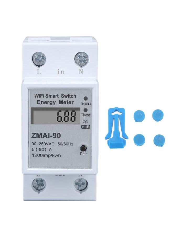 Thoraya Single Phase Energy Meter WiFi Metering Switch Electric Meter APP Remote Control Electricity Monitor 110‑230V  - Image 1