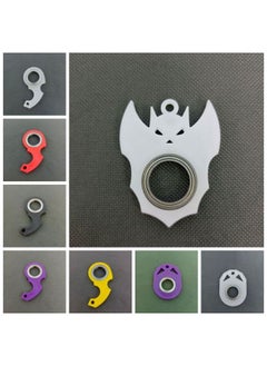 Noctilucent Keychain Fidget Spinner Relieve Boredom Light Trendy Fingertip Spinning Keyring Anti-Anxiety Portable-Color:2nd Gener Black 5.5G
