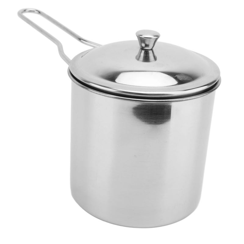 Deep Fryer Pot Small Stainless Steel Deep Frying Pot with Strainer Basket Lid Milk Pan Food Cooking Pot for Kitchen French Fries Shrimp Chicken - Image 5