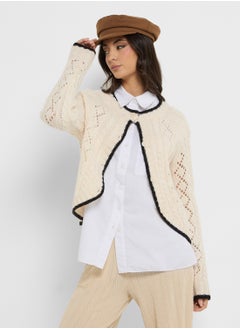 VERO MODA Contrast Knitted Cardigan  - Image 1