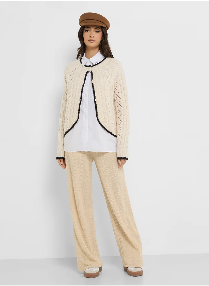 VERO MODA Contrast Knitted Cardigan