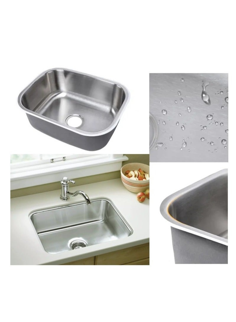 Shams Jumbo kitchen sink 1mm size 60/45cm with drain - Image 3