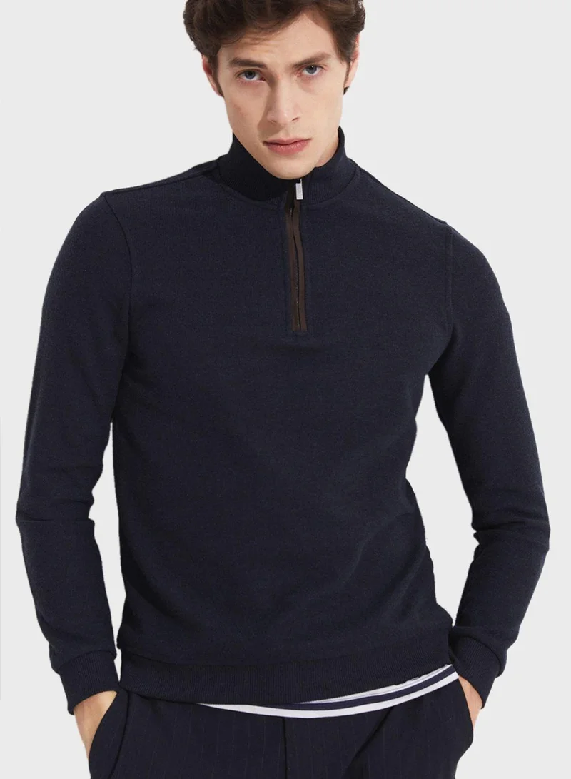 جون Essentail Half Zipper Sweatshirt