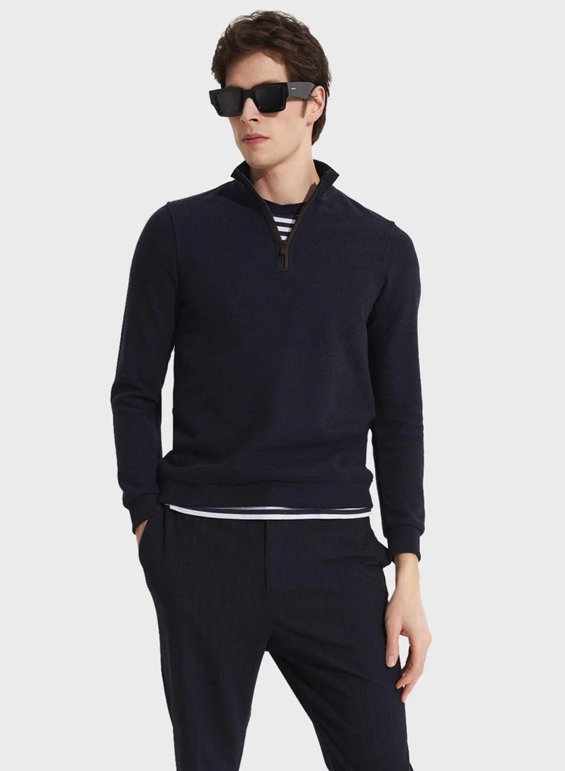 جون Essentail Half Zipper Sweatshirt