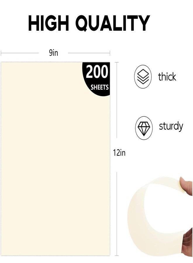 Mintboo 9”x 12” Cream Art Drawing Paper for Painting Construction Bulk 80gsm Craft Paper for Sketch Doodles Coloring (200 Sheets) - Image 2