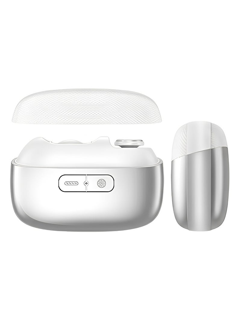 BASILKIT Electric Nail Clipper for Kids & Adults (White), 4-in-1 Automatic Trimmer & Polisher with LED Light, Magnetic Dust Cover, 2 Speeds & USB-C Rechargeable, Safe Nail Clippers for Baby & Elderly Care - Image 5
