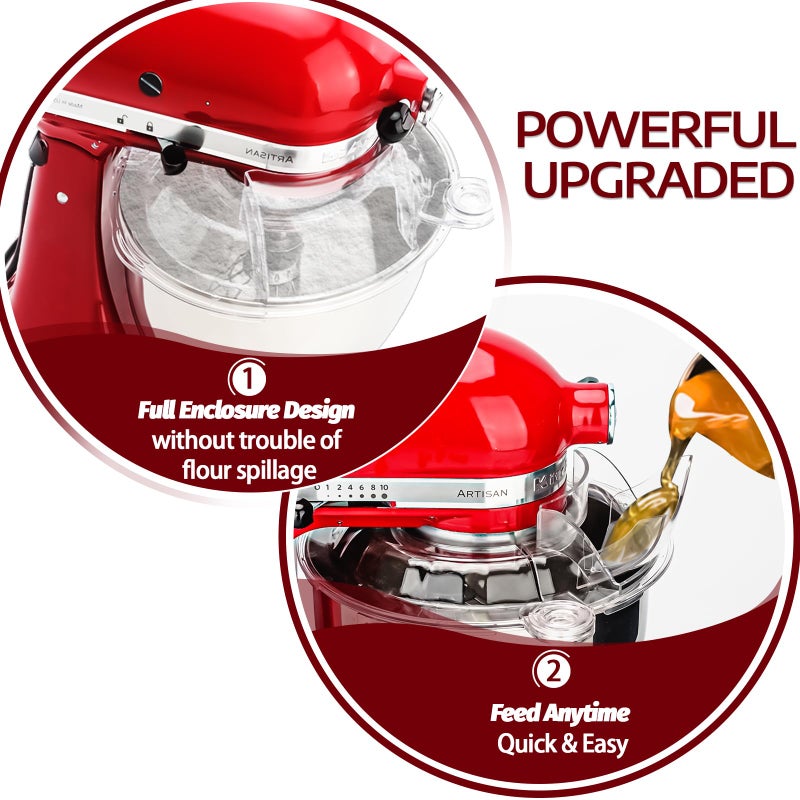 Taladad Pouring Shield for KitchenAid Tilt Head 4.5-5QT Stainless Steel (Only),Safety Pouring Shield,Splatter Guard for kitchenaid mixer bowl,Kitchen Aid Stand Mixers,kitchen aid Accessories and Attachments - Image 2