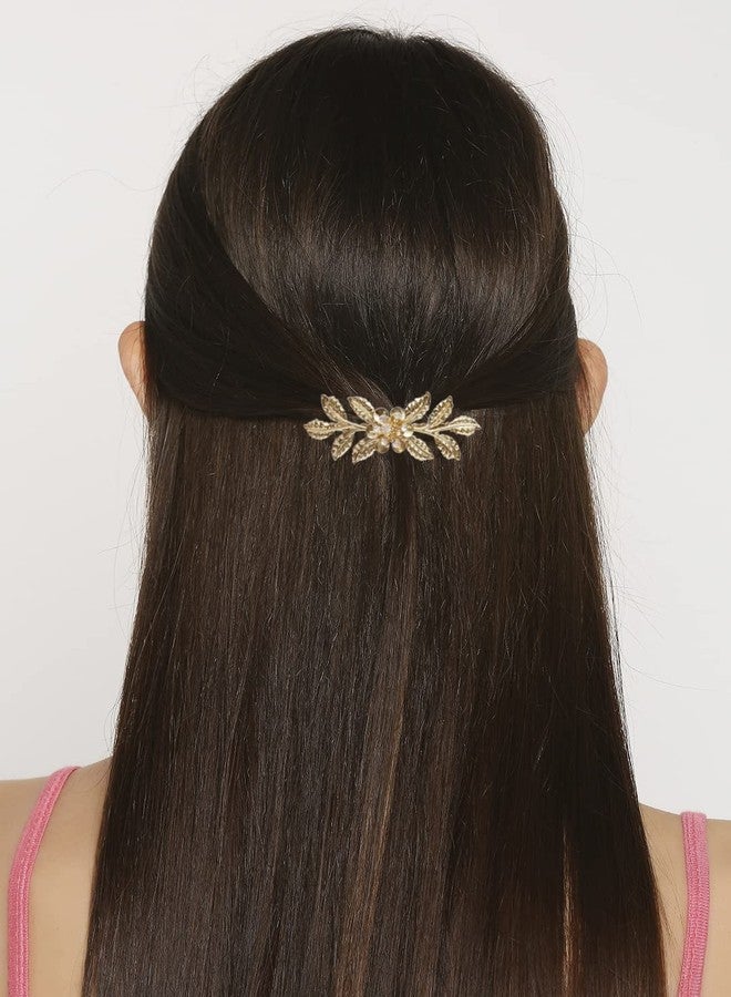 Fabula Jewellery GoldTone Floral Wedding Party Comb Pins For Women & Girls Stylish Latest - Image 5
