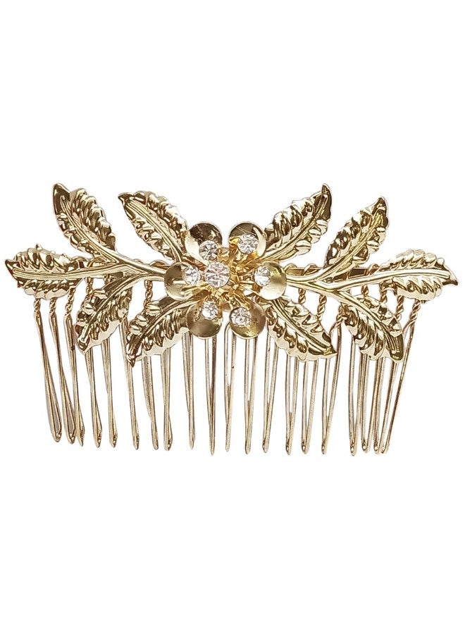Fabula Jewellery GoldTone Floral Wedding Party Comb Pins For Women & Girls Stylish Latest - Image 1